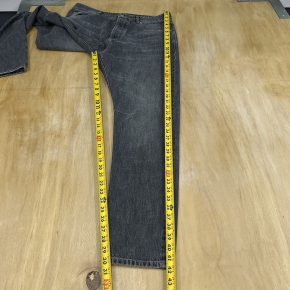 Brunello Cucinelli Jeans Mens 34x31 Leisure Fit Tapered Leg Selvedge Denim Gray - Picture 6 of 15